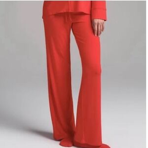 NEW SKIMS Sleep Pant Ruby Red Wide Leg Lounge Pants Size M